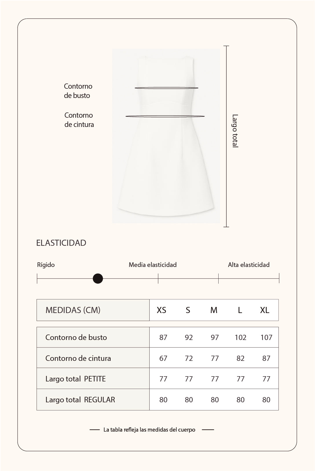 Vestido corto cuello ojal - Perla