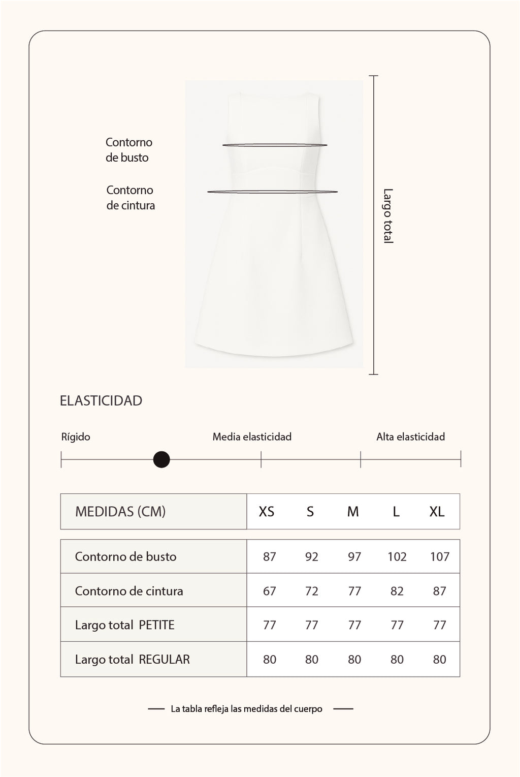 Vestido corto cuello ojal - Perla