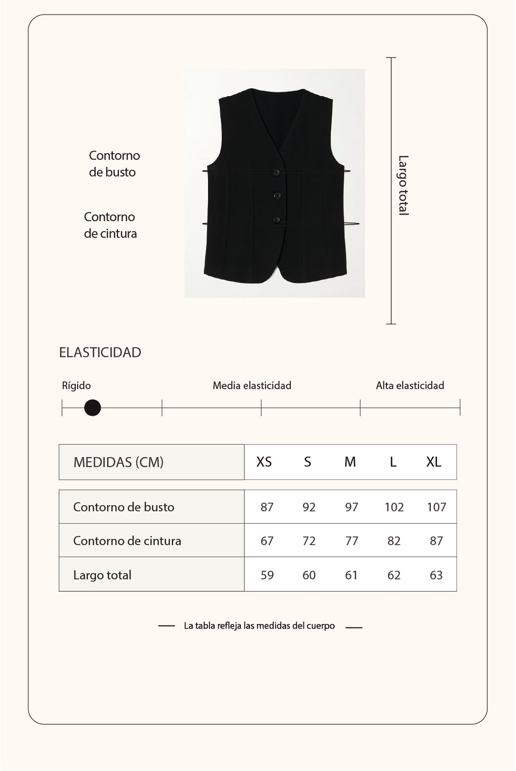 Chaleco sastre regulable - Negro