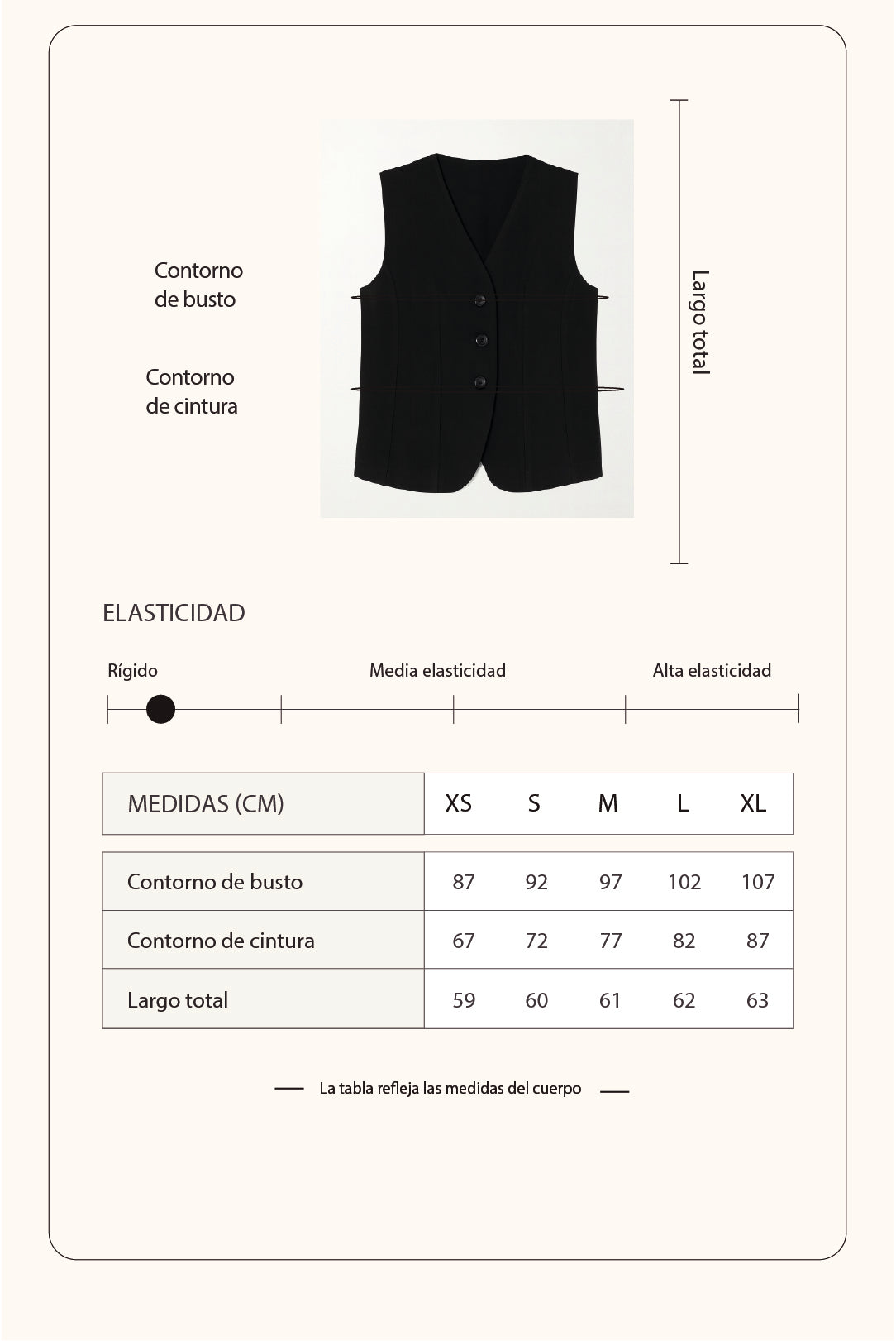 Chaleco sastre regulable - Negro