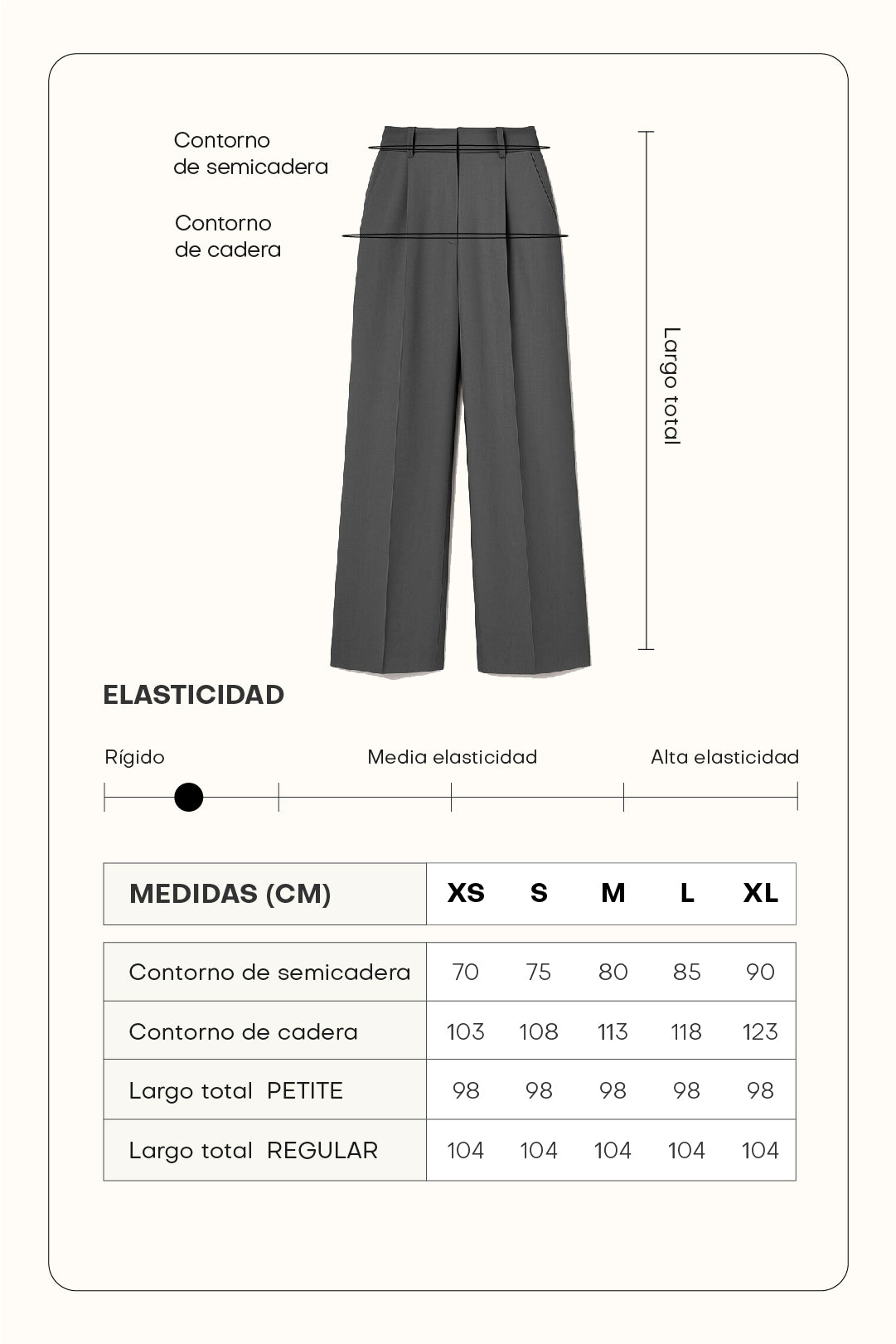 Pantalón sastre con cruce - Gris oscuro
