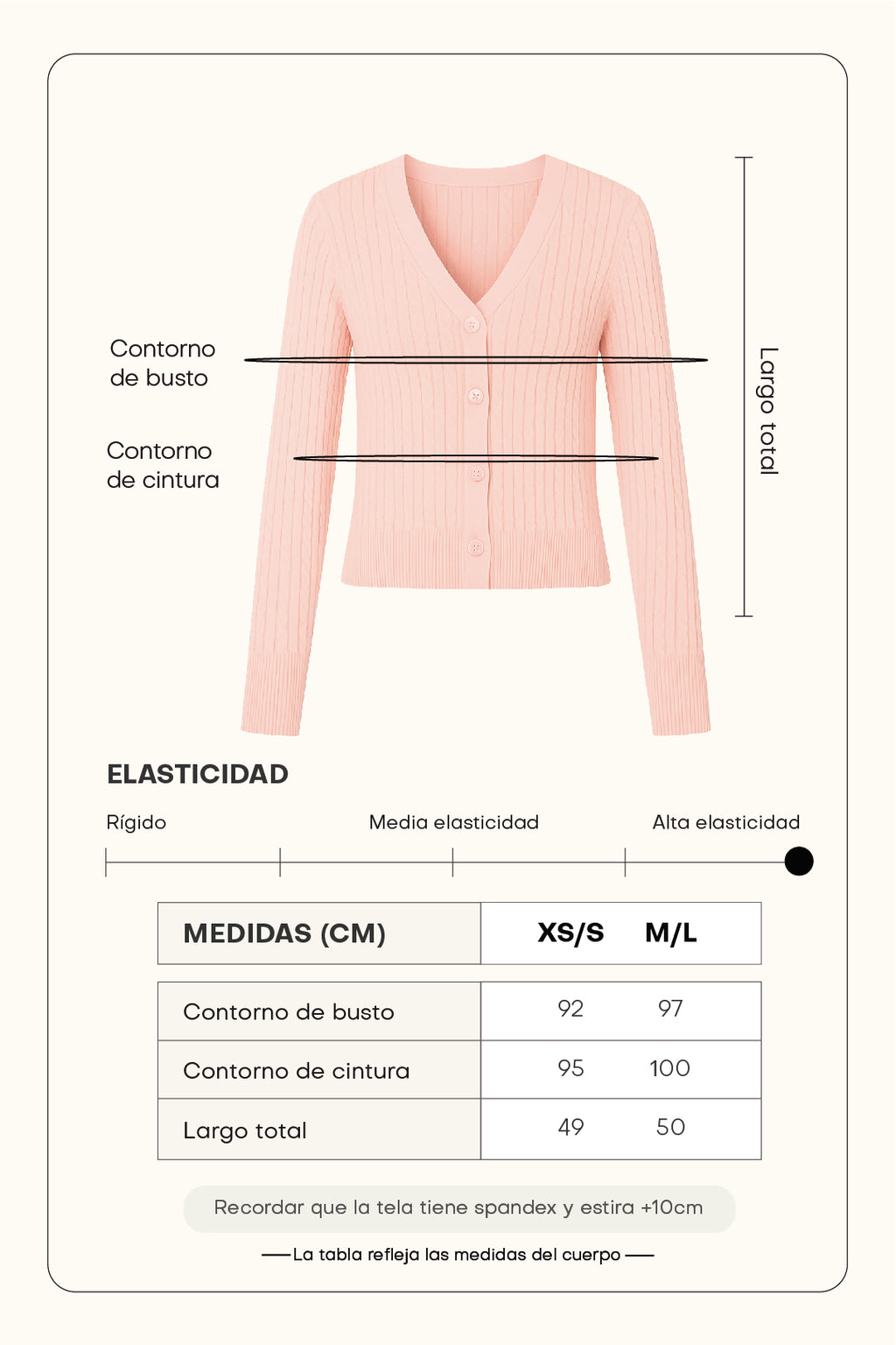 Cárdigan escote V - Rosa