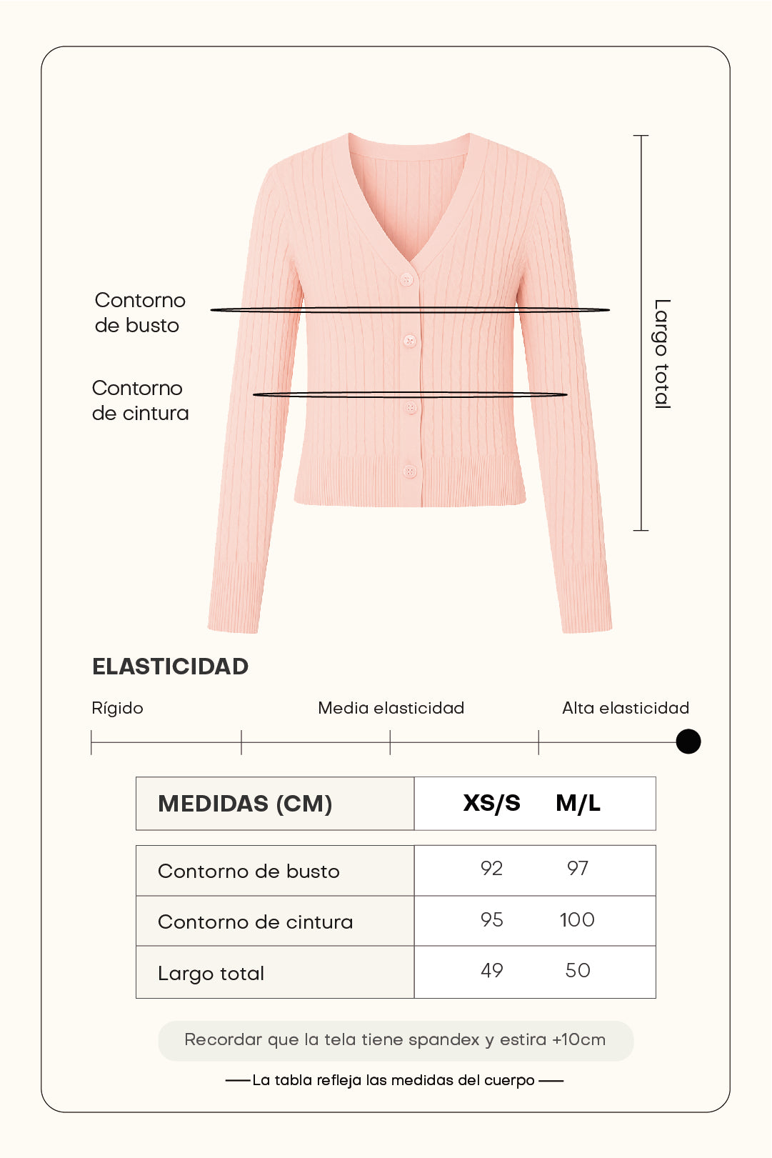 Cárdigan escote V - Rosa