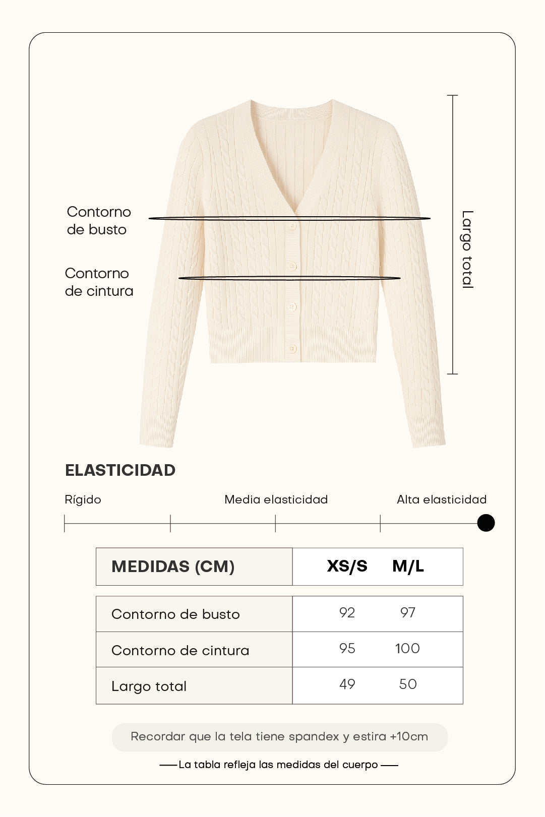 Cárdigan escote V - Perla