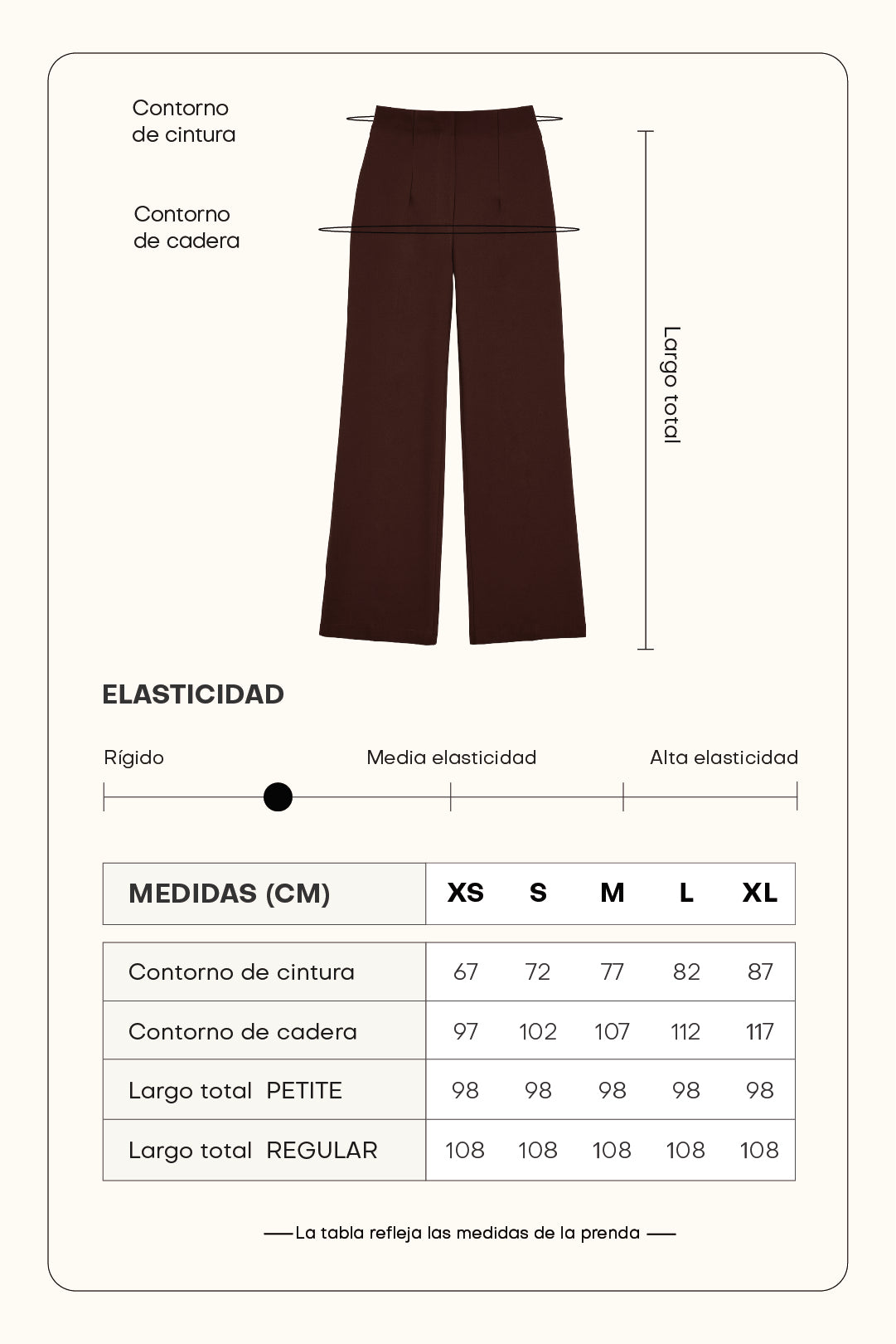Pantalón sastre con pinzas - Marrón