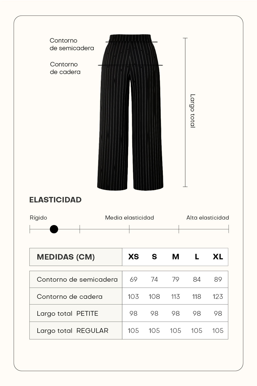 Pantalón sastre rayas con cruce - Negro