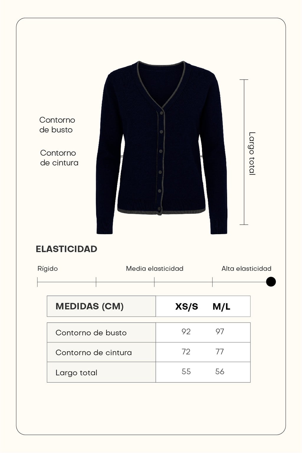 Cárdigan escote V - Azul
