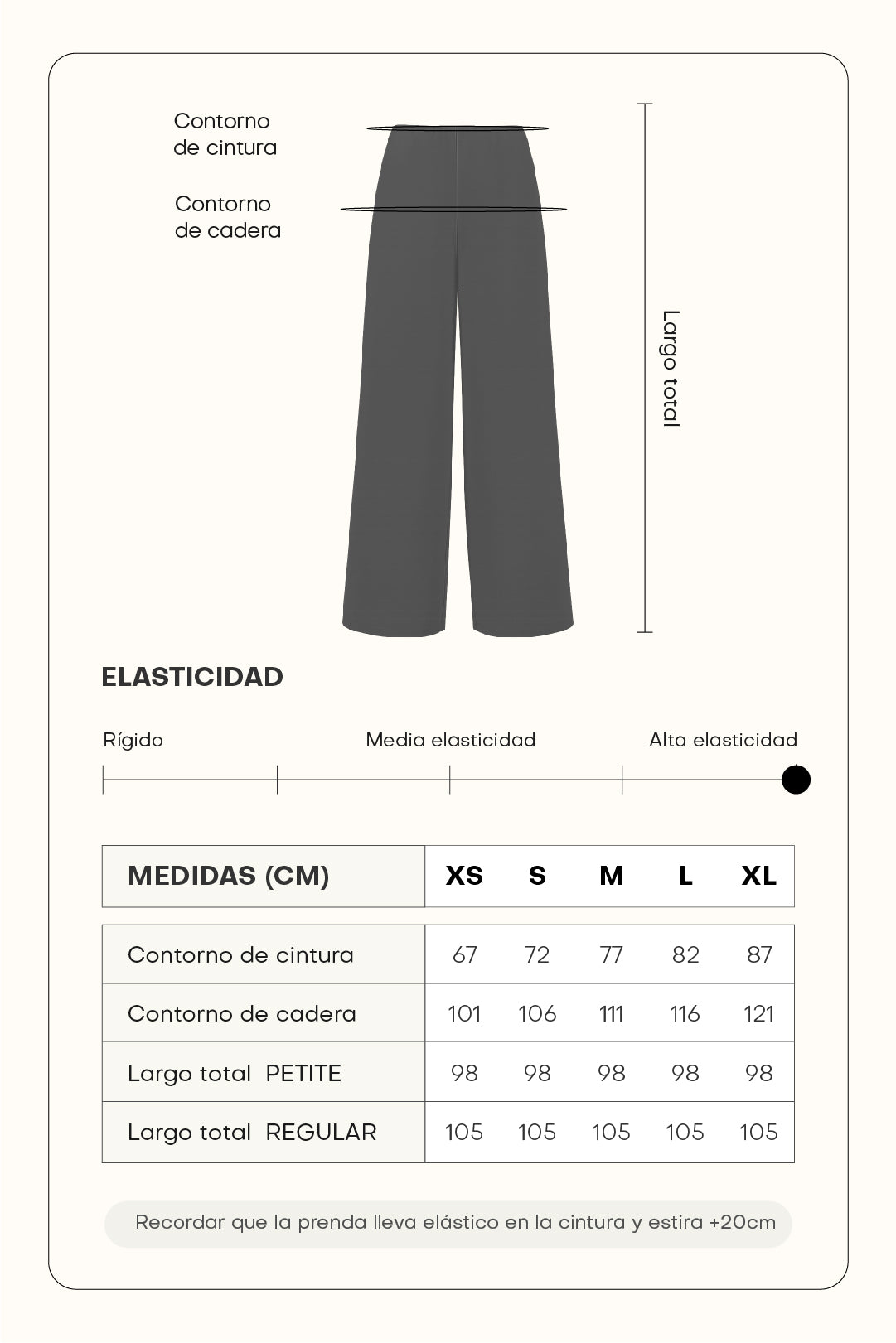 Pantalón wide leg soft - Gris claro