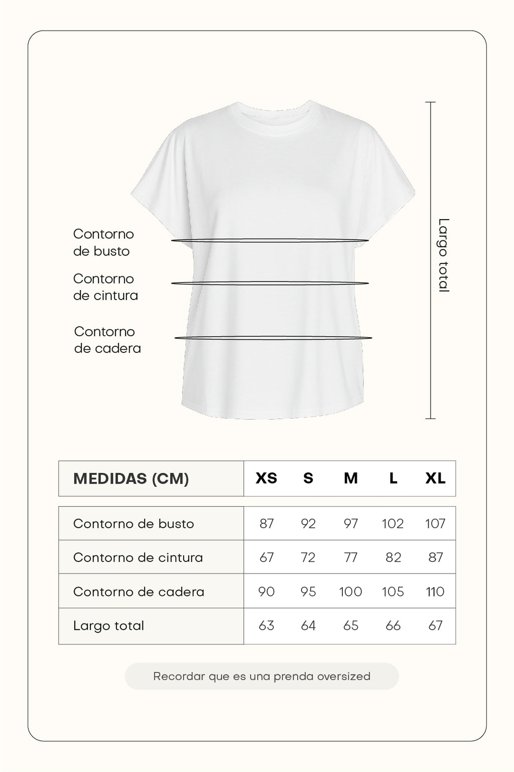 Camiseta manga caída - Blanco