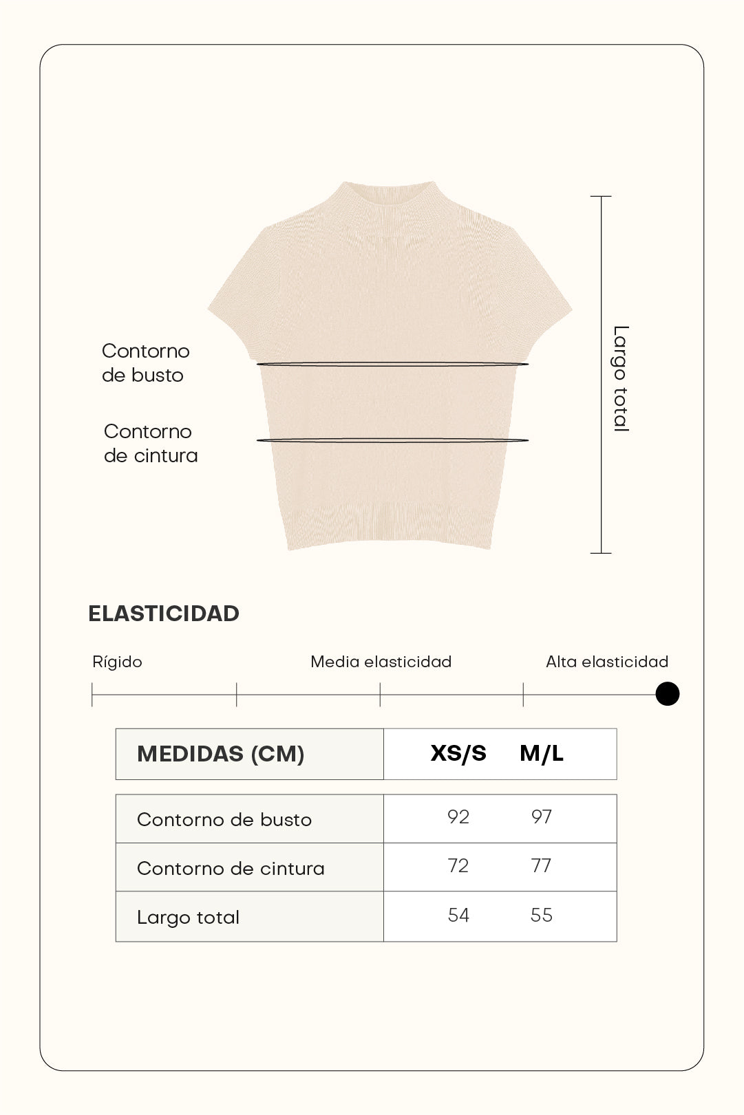Suéter tejido cuello alto - Perla