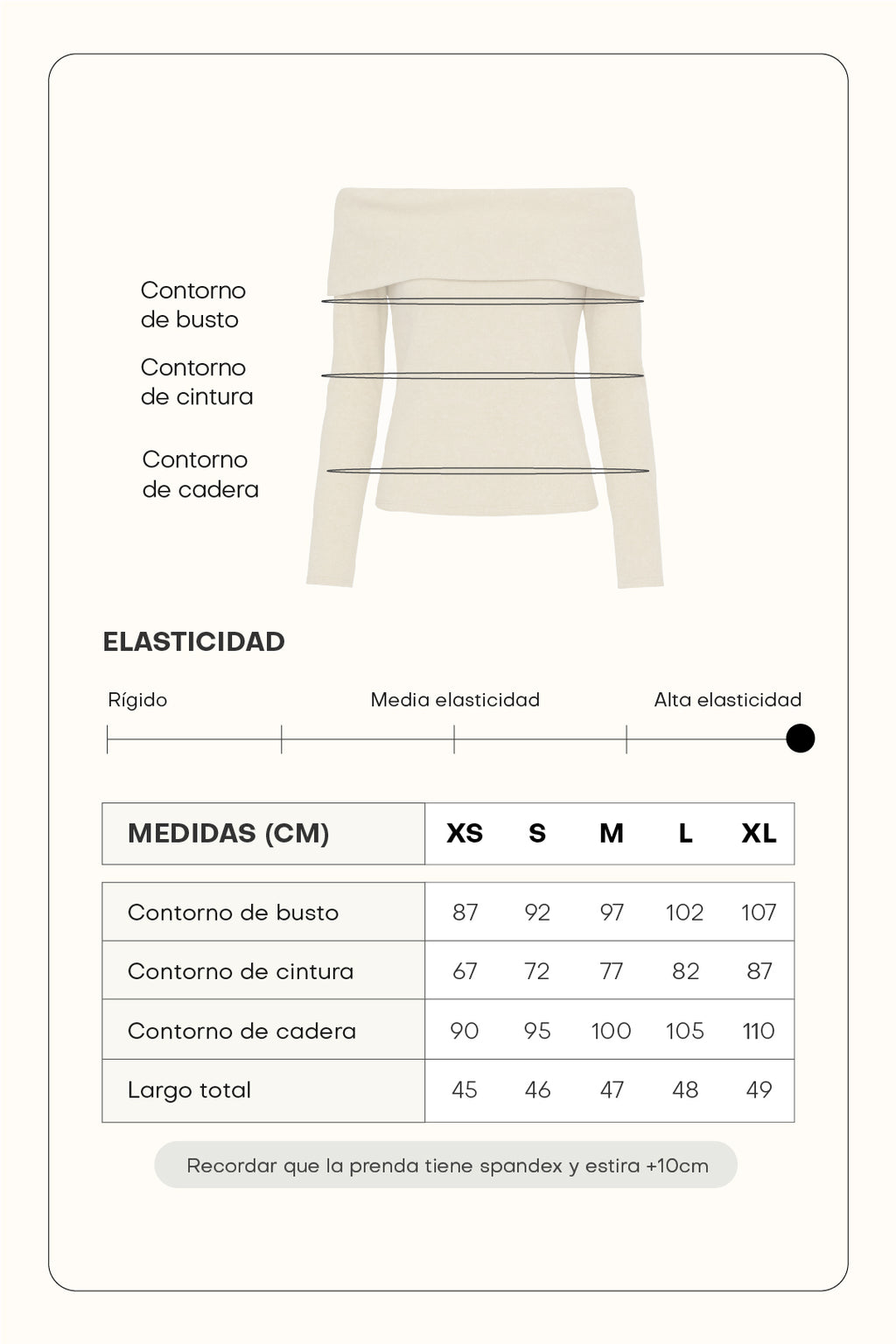 Suéter off shoulder manga larga - Avena