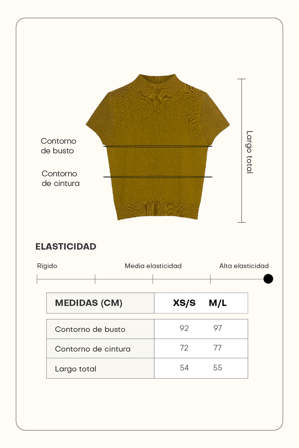 Suéter tejido cuello alto - Verde oliva