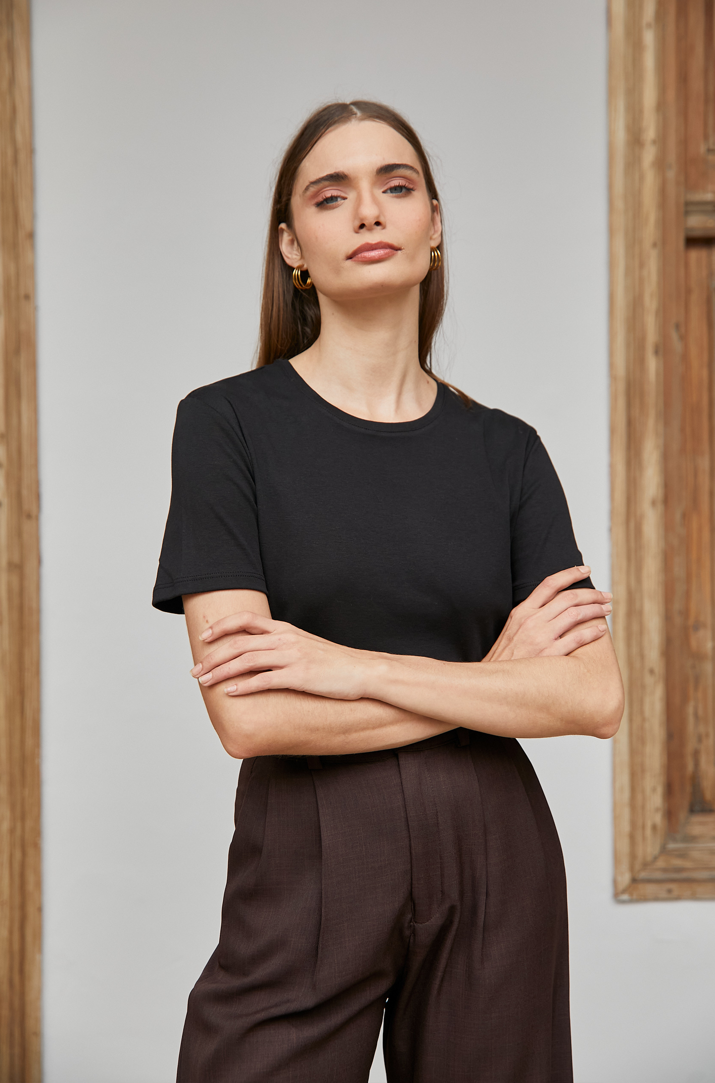 Camiseta algodón pima - Negro