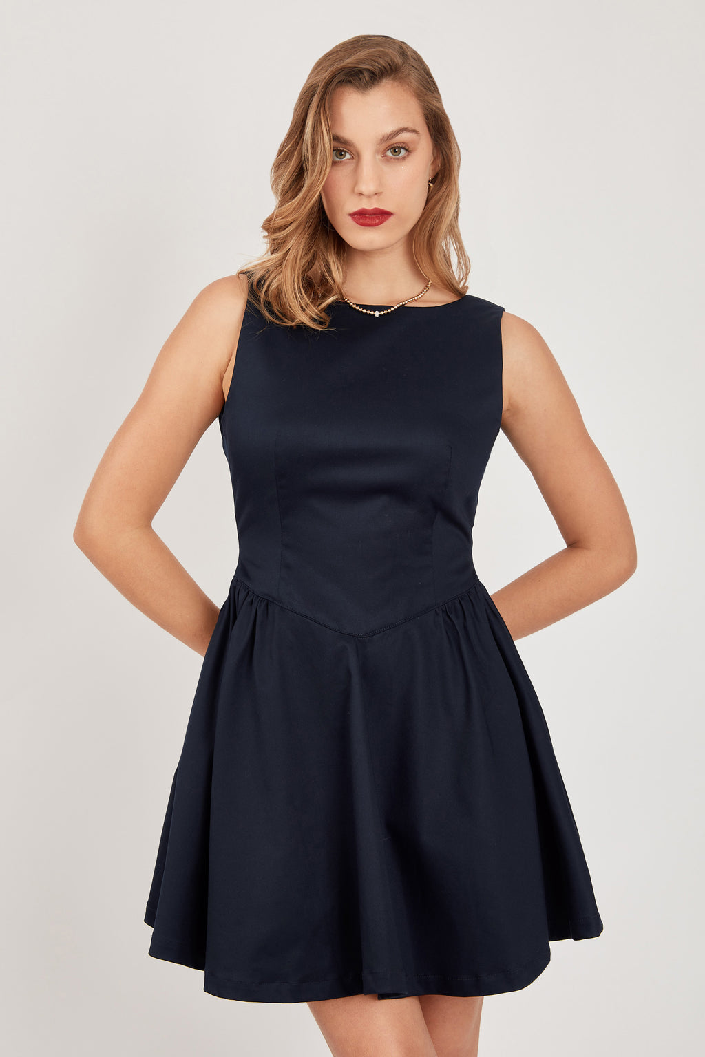 Vestido corto campana - Azul