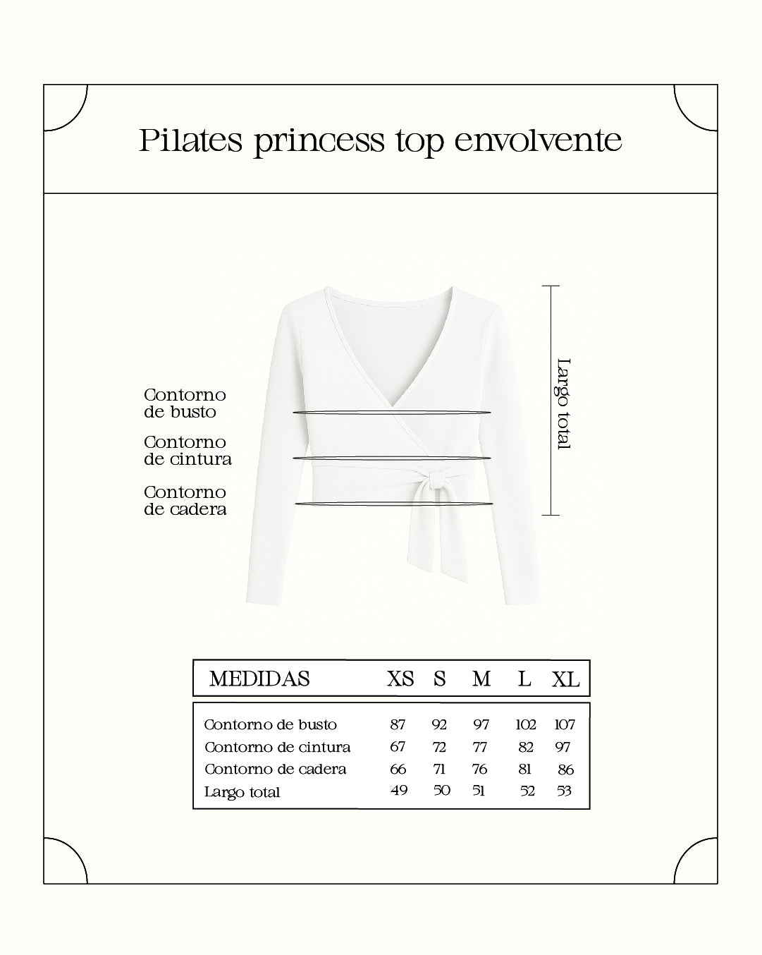 Pilates princess top envolvente - Perla