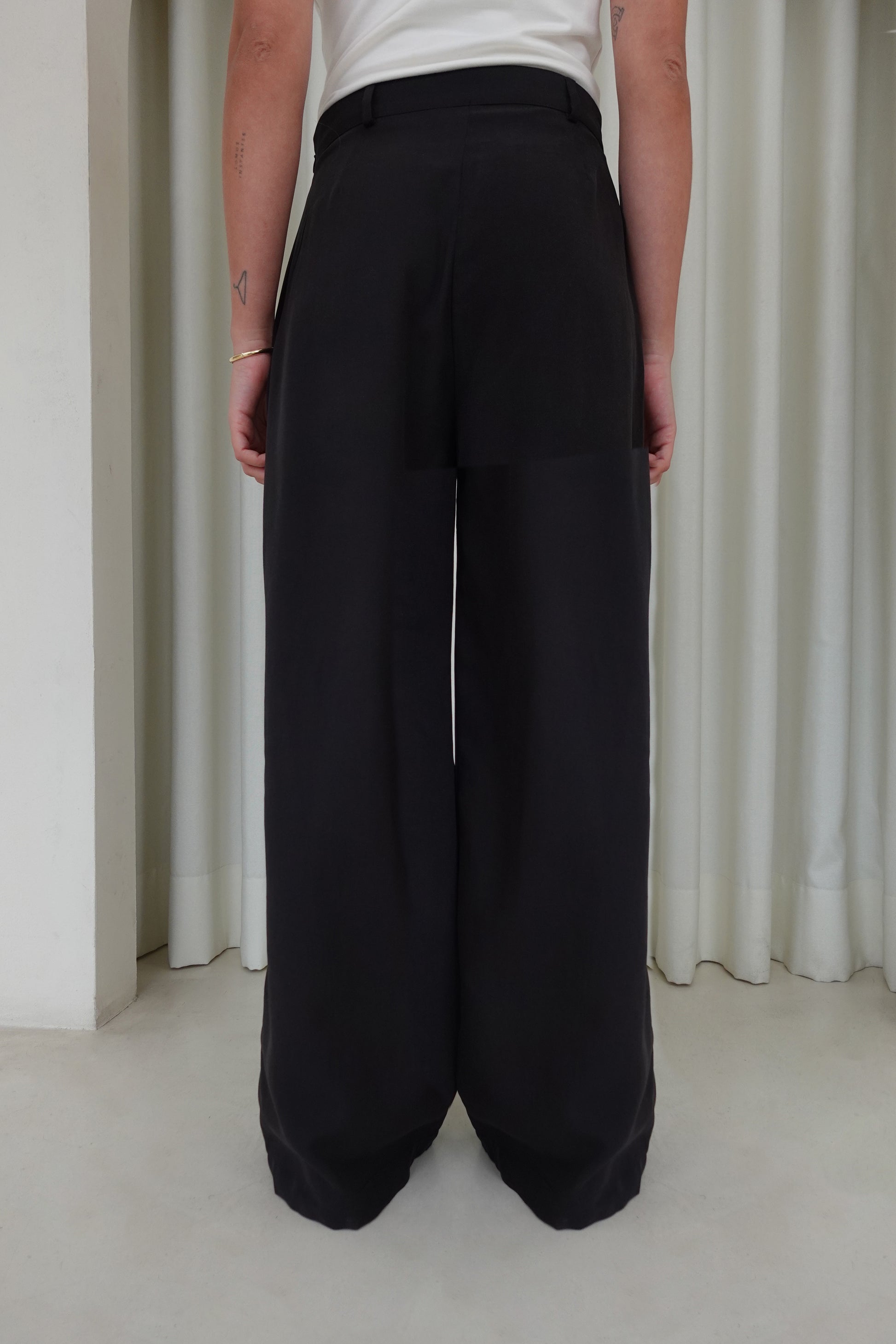 Pantalón sastre semicadera - Negro