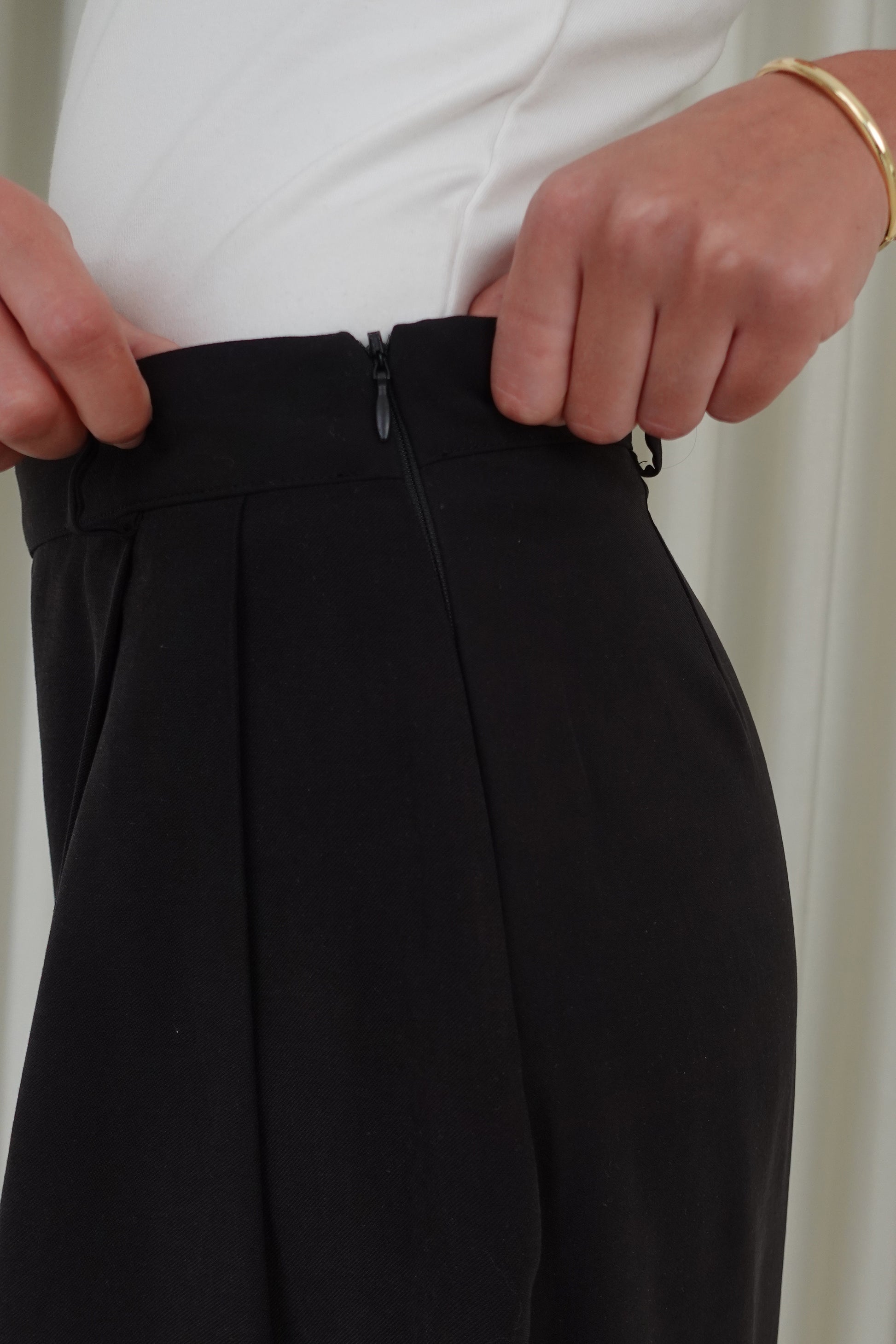 Pantalón sastre semicadera - Negro