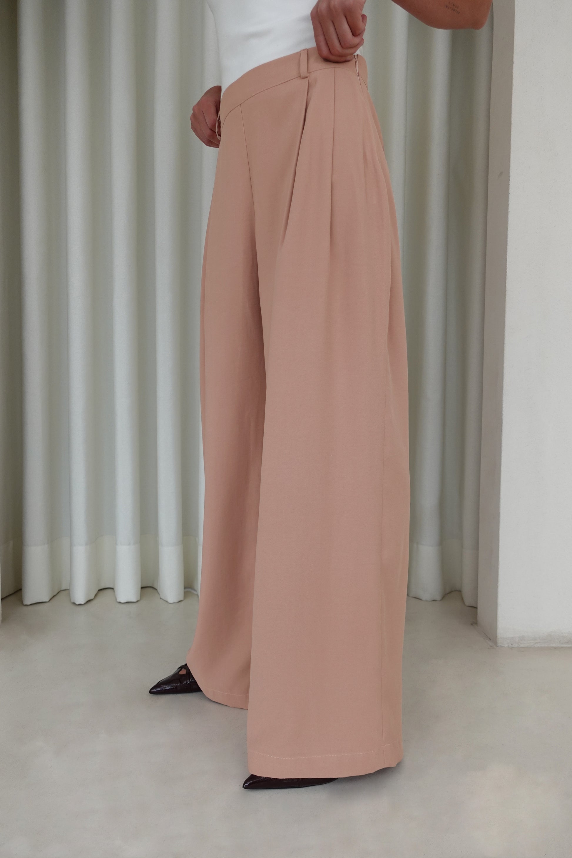 Pantalón sastre semicadera - Rosado