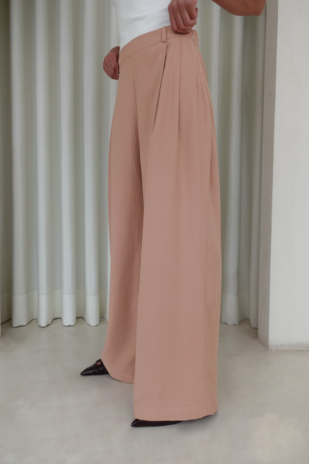 Pantalón sastre semicadera - Rosado