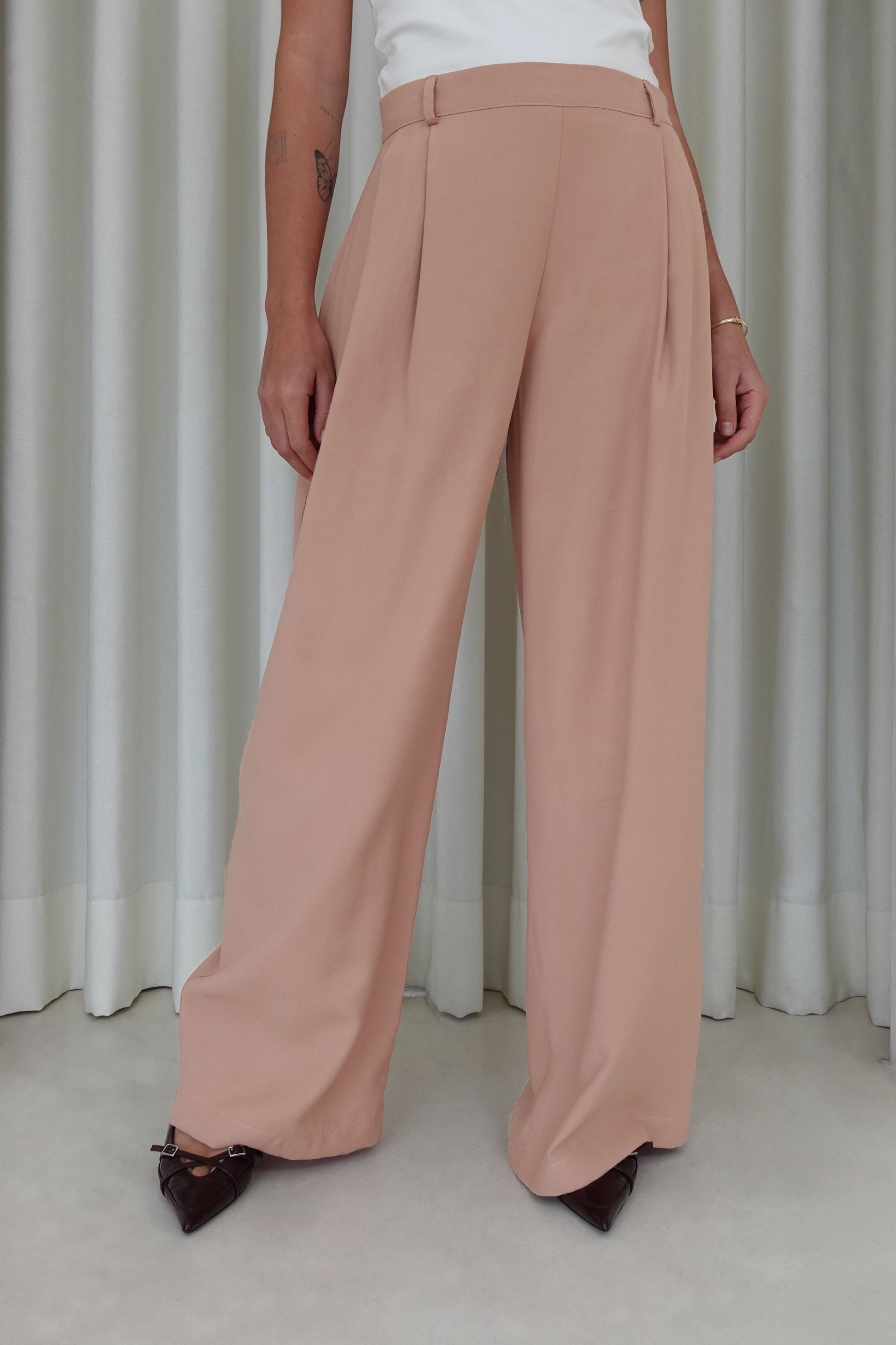 Pantalón sastre semicadera - Rosado