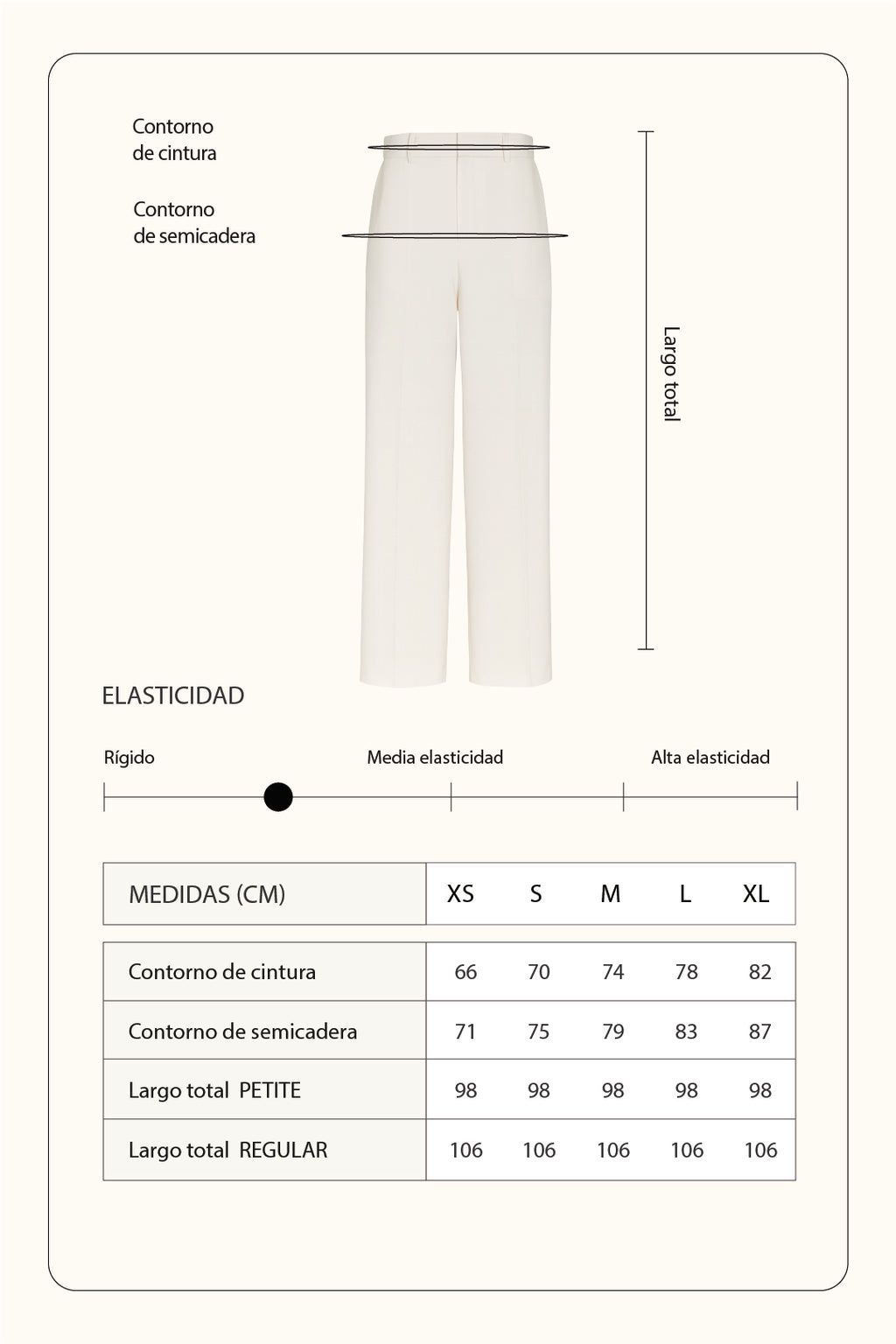 Pantalón sastre regulable - Hueso