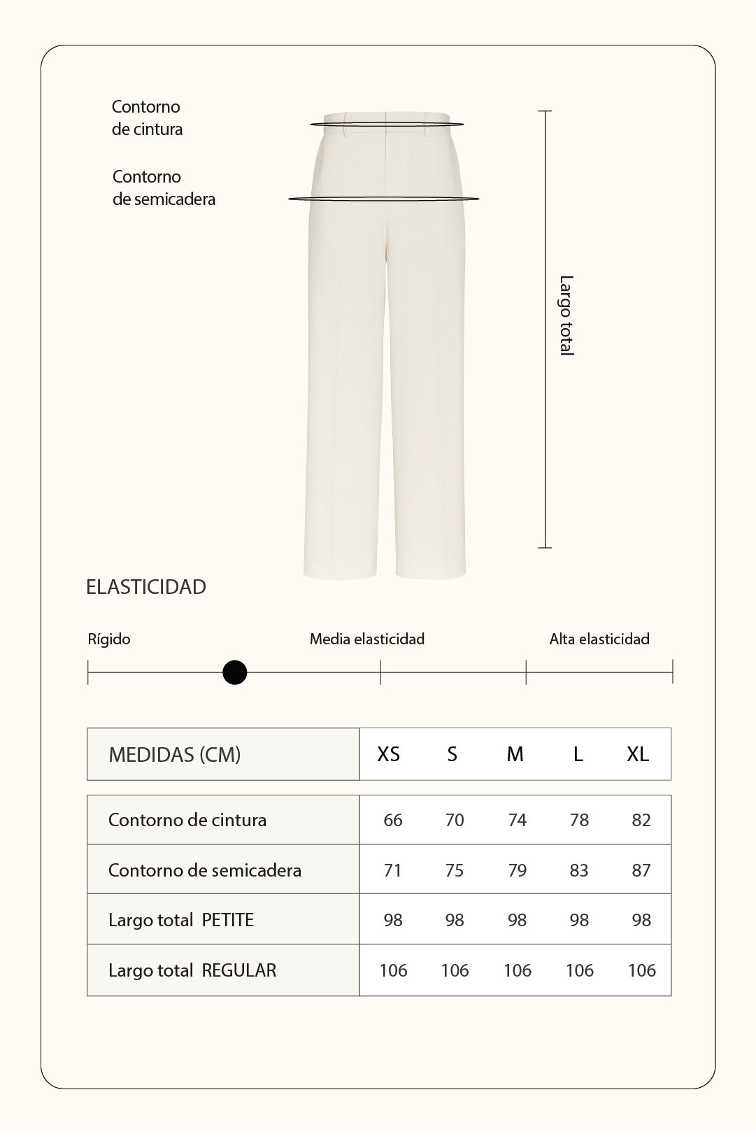Pantalón sastre regulable - Hueso