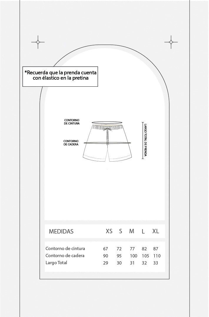 Short de Lino - Azul