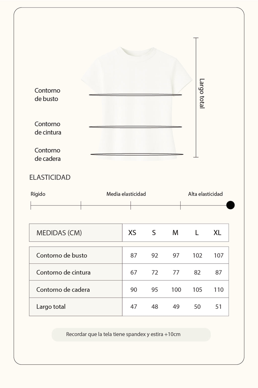 Top cuello alto - Blanco