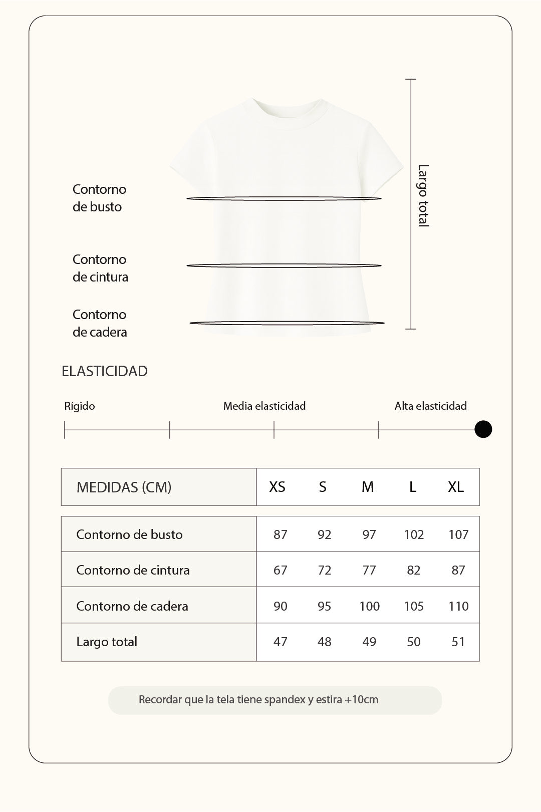 Top cuello alto - Blanco