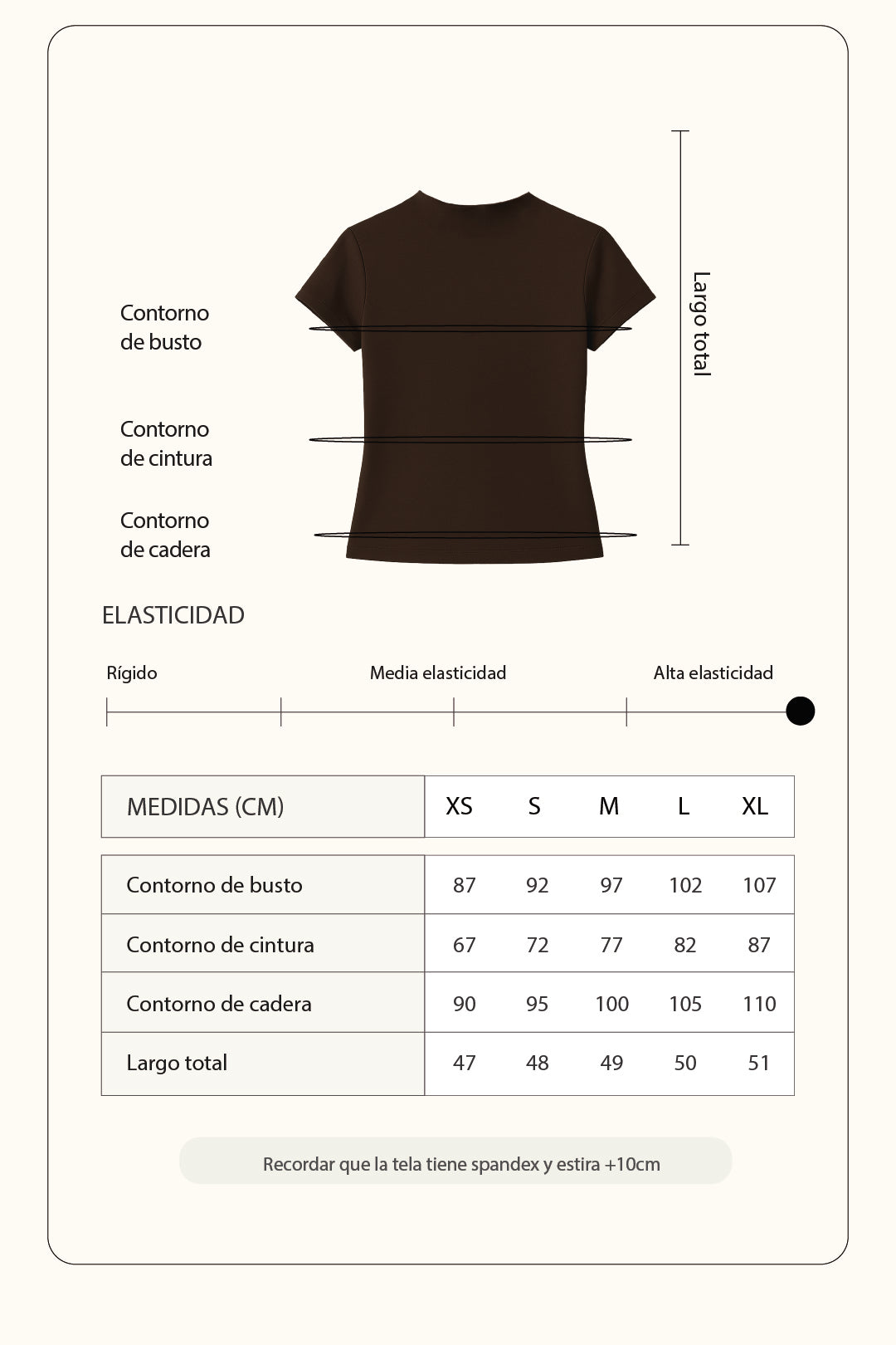 Top cuello alto - Chocolate