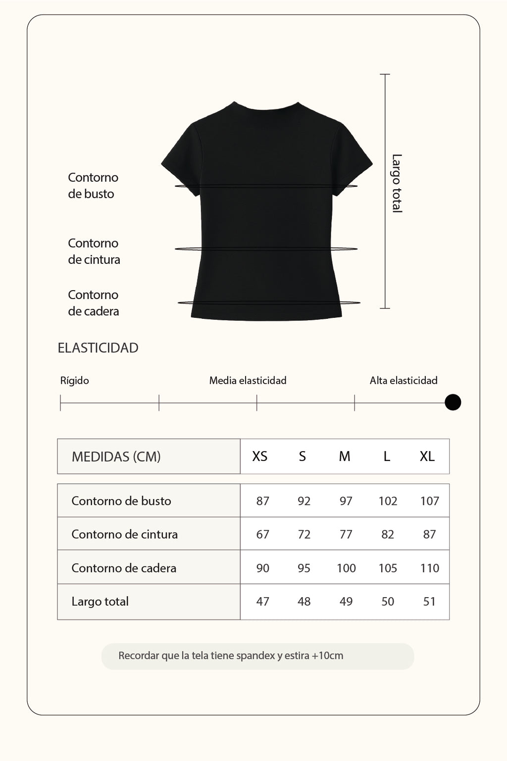 Top cuello alto - Negro