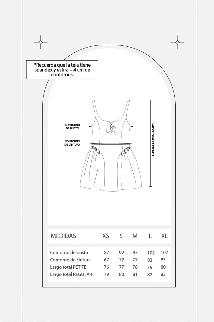 Vestido corto corset - Perla