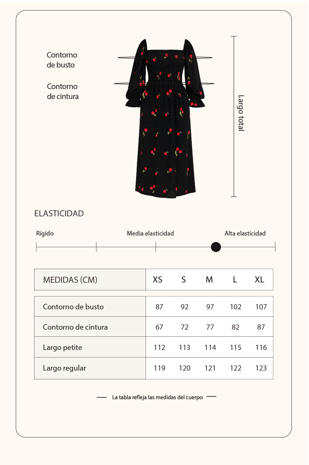 Vestido midi cerezas - Negro (PREORDEN)
