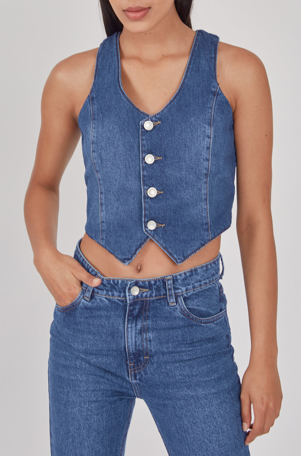 Chaleco denim - Azul