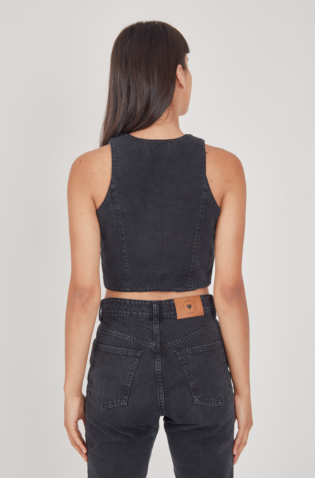 Chaleco denim - Negro